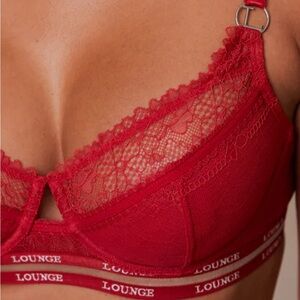 Red Lounge Balconette Bra